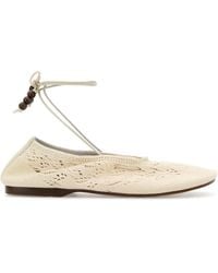 Alohas - Ivory Crochet Rosemary Ballerinas - Lyst