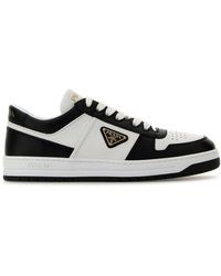 Prada - Sneakers Downtown in pelle bicolor - Lyst