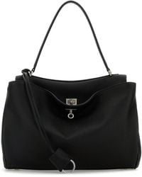 Balenciaga - Black Leather Medium Rodeo Handbag - Lyst