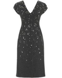 Jil Sander - Dark Felt Dress - Lyst