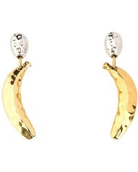 Chloé - Two-Tone Metal Bananas Earrings - Lyst