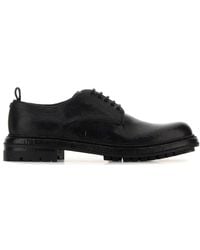Dolce & Gabbana - Scarpe stringate in pelle nera - Lyst