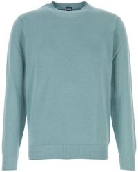 Fedeli - Light-blue Cotton Sweater - Lyst