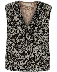 Dries Van Noten - Printed Crepe College Top - Lyst