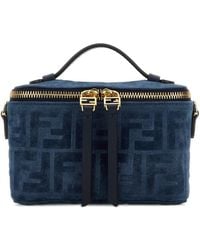 Fendi - Borsa a mano Vanity in velluto blu - Lyst