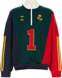 ADIDAS X WILLY CHAVARRIA - Two-tone Cotton Blend Watsonville Sweatshirt - Lyst
