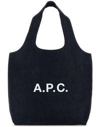 A.P.C. - Denim Ninon Shopping Bag - Lyst