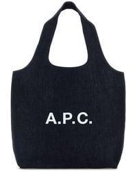 A.P.C. - Denim Ninon Shopping Bag - Lyst