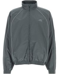 Balenciaga - Dark Grey Cotton And Nylon Jacket - Lyst