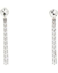 Alessandra Rich - Embellished Metal Fringes Earrings - Lyst