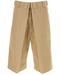 Givenchy - Bermuda in misto poliestere cappuccino - Lyst