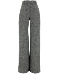 Ermanno Scervino - Embroidered Wool Blend Palazzo Pant - Lyst