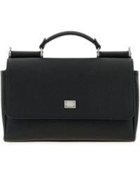 Dolce & Gabbana - Black Leather Sicily Handbag - Lyst