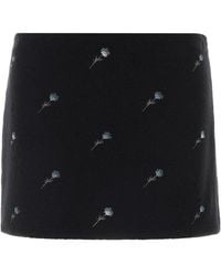 Rier - Embroidered Wool Mini Skirt - Lyst