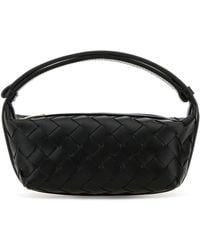 Bottega Veneta - Borsa a mano in pelle nera - Lyst