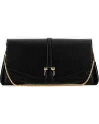 Ferragamo - Borsa a tracolla grande in pelle nera - Lyst