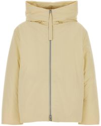 Jil Sander - Cream Polyester Down Jacket - Lyst