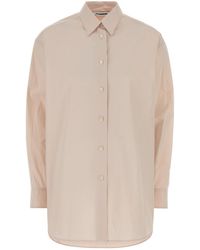 Jil Sander - Light Pink Poplin Oversize Shirt - Lyst