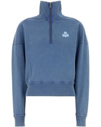 Isabel Marant - Air Force Blue Cotton Blend Ross Sweatshirt - Lyst