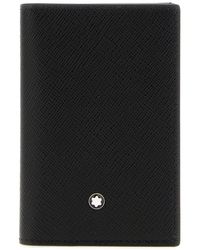 Montblanc - Black Leather Card Holder - Lyst
