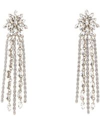 Alessandra Rich - Crystal Earring With Fringes - Lyst