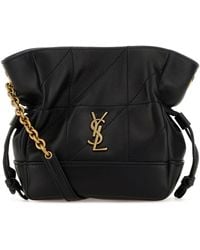 Saint Laurent - Borsa a secchiello Jamie mini in pelle nera - Lyst