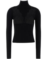 Blumarine - Maglione in misto lana nera - Lyst