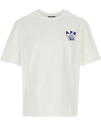 A.P.C. - T-shirt Disco in cotone bianco - Lyst