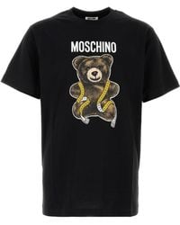 Moschino - Black Cotton T-shirt - Lyst