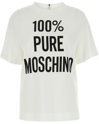 Moschino - Crepe T-Shirt - Lyst