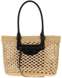 Balenciaga - Raffia Medium Le City Bucket Bag - Lyst
