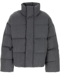 Entire studios - Dark Grey Wool Down Jacket - Lyst