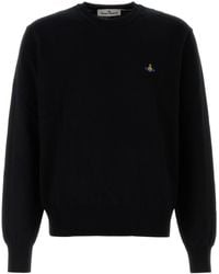 Vivienne Westwood - Maglione Alex in misto cotone nero - Lyst