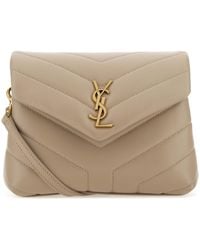 Saint Laurent - Cappuccino Leather Toy Loulou Crossbody Bag - Lyst