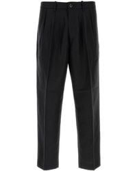 Nine:inthe:morning - Black Twill Wide-leg Kai Pant - Lyst
