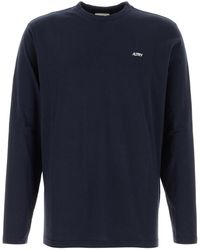 Autry - T-shirt in cotone blu scuro - Lyst