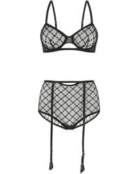 Gucci - gg Star Tulle Lingerie Set - Lyst