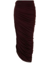 Magda Butrym - Gonna in misto viscosa stretch bordeaux - Lyst