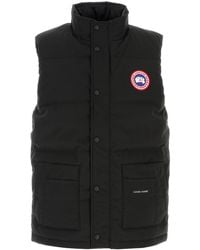 Canada Goose - Black Polyester Blend Freestyle Sleeveless Down Jacket - Lyst
