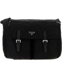 Prada - Borsa da viaggio in tela nera - Lyst