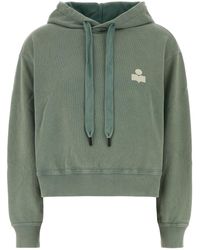 Isabel Marant - Sage Green Cotton Blend Salmy Sweatshirt - Lyst