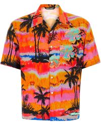 Palm Angels - Printed Viscose Shirt - Lyst