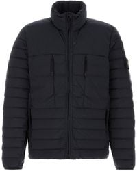 Stone Island - Quilted Mock Collar Jacket - Lyst