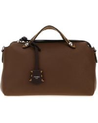 Fendi - Borsa mano By The Way media in pelle marrone - Lyst