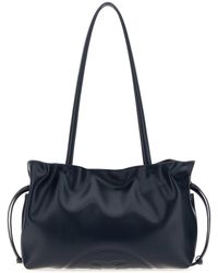 Tory Burch - Navy Blue Synthetic Leather Small Ella Shoulder Bag - Lyst