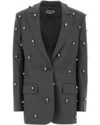 Stella McCartney - Grey Wool Blazer - Lyst
