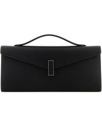 Valextra - Black Leather Iside Handbag - Lyst