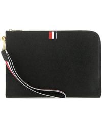 Thom Browne - Leather Medium Clutch - Lyst