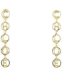 Chloé - Orecchini Chloé Script in metallo oro - Lyst