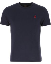 Polo Ralph Lauren - Navy Blue Cotton T-shirt - Lyst